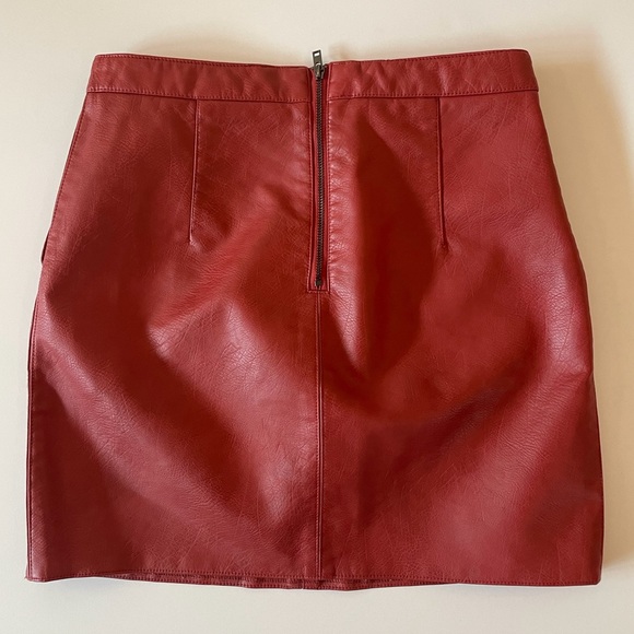 Vegan Leather Mini Skirt - Picture 2 of 4